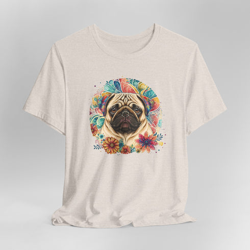 Pug Lover T-Shirt -  Pug Mandala Shirt for Women